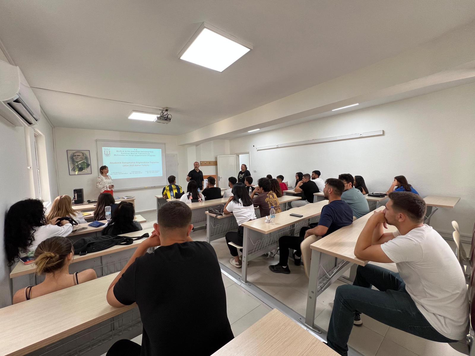 “2024-2025 Spring Semester Academic Advising Information Meeting” was held on 26.05.2025 for the students of the Accounting and Tax Applications Program. Department lecturers Lecturer Nuray AYHAN, Lecturer Dr. Ilhami Ekrem TOHUMCUOGLU and Lecturer Unzile GUVEN and 1st and 2nd year students attended the meeting. At the meeting, evaluations were made with the students about the curriculum of the courses, measurement and evaluation methods, as well as projects, homework, presentation practice and vocational internship for the courses.